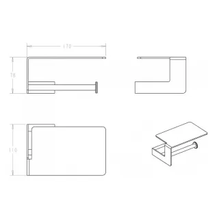Держатель для туалетной бумаги Boheme Q 10941-NB брашированный никель